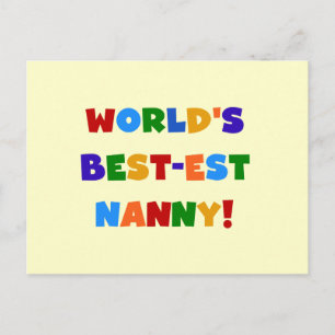 Carte Postale Cadeaux de la meilleure nounou brillante du monde