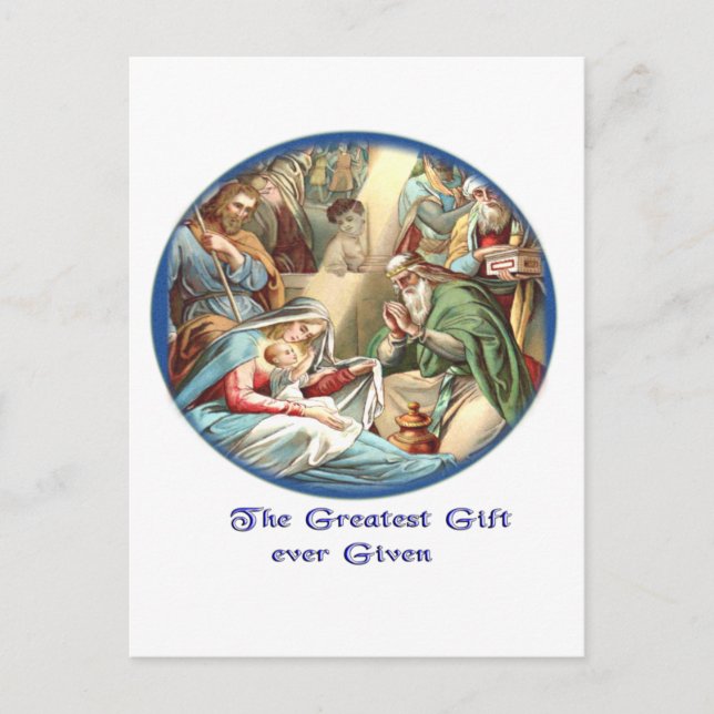 Carte Postale Cadeaux de la nativité Jésus (Devant)