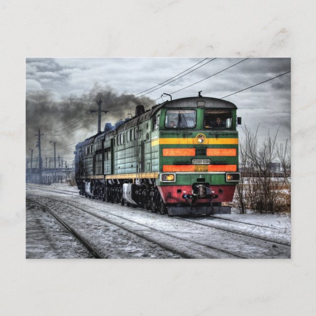 Carte Postale Cadeaux de locomotive diesel pour des amants de (Devant)