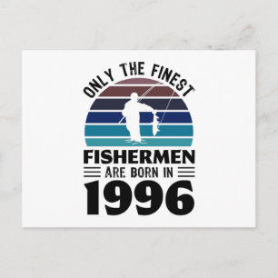 Carte Postale Cadeaux de pêche pour les pêcheurs nés en 1996 pou