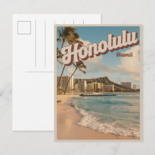 Carte Postale Cadeaux de plage tropicale de Honolulu, Hawaï