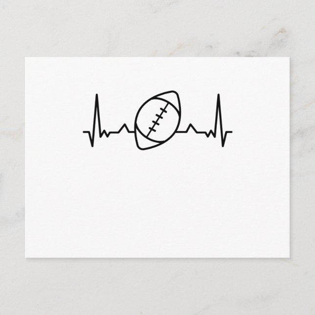Carte Postale Cadeaux de sports Rugby Heartbeat (Devant)