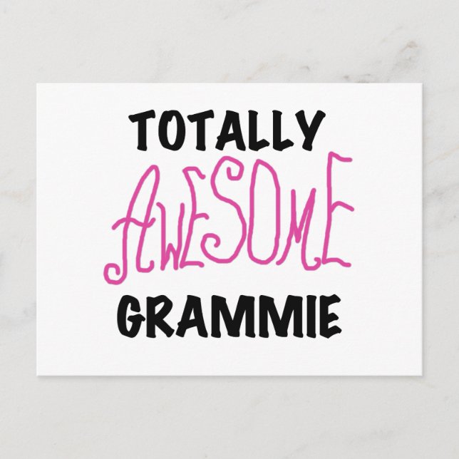 Carte Postale Cadeaux de T-shirts rose Grammie absolument géniau (Devant)