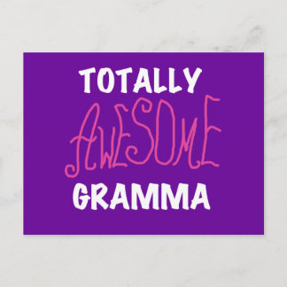 Carte Postale Cadeaux de T-shirts roses Gramma absolument géniau