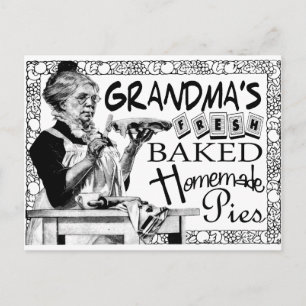 Carte Postale Cadeaux de tartes maison de grand-mère vintage