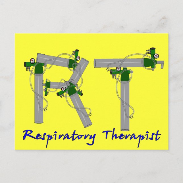 Carte Postale Cadeaux de thérapie respiratoire Conception de rés (Devant)