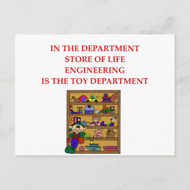 Carte Postale cadeaux d'INGÉNIERIE (Devant)