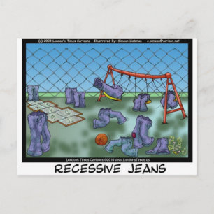 Carte Postale Cadeaux drôles de jeans récessifs T-shirts et obje