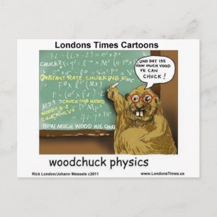 Carte Postale Cadeaux drôles de physique de Woodchuck T-shirts T