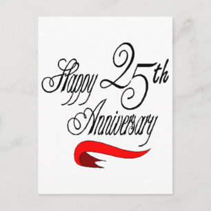 Carte Postale Cadeaux du 25e anniversaire du Mariage