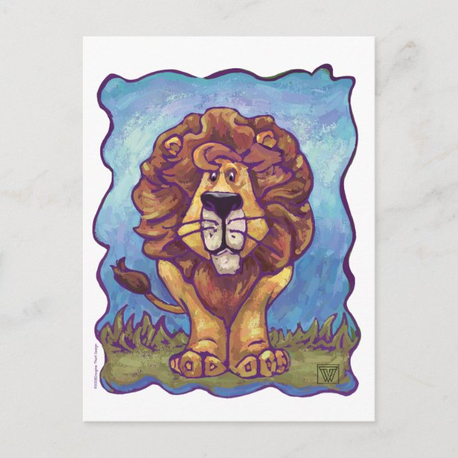 Carte Postale Cadeaux et accessoires Lion (Devant)
