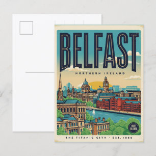 Carte Postale Cadeaux et souvenirs vintage Belfast Irlande du No