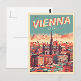 Carte Postale Cadeaux illustrés rétro de la ville de Vienne Autr