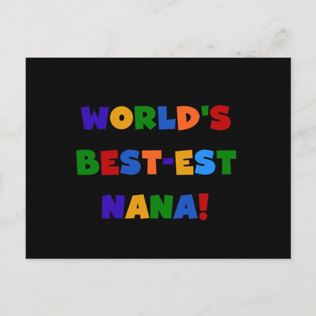 Carte Postale Cadeaux lumineux de couleurs du Meilleur-est Nana (Devant)