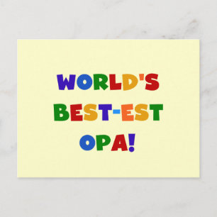 Carte Postale Cadeaux lumineux de couleurs du Meilleur-est Opa