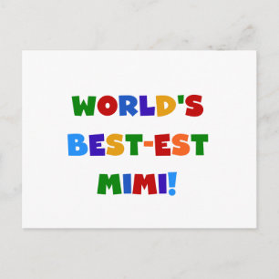 Carte Postale Cadeaux lumineux de T-shirts des couleurs Mimi du