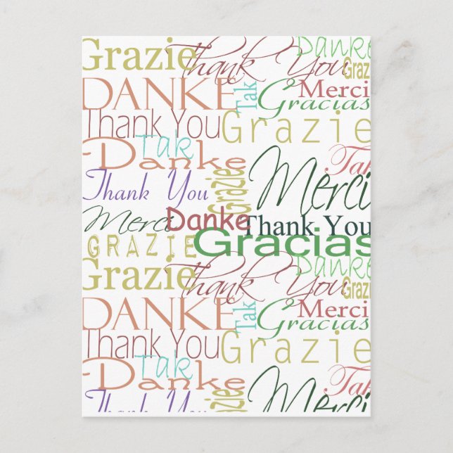 Carte Postale Cadeaux Merci (Devant)