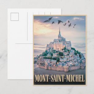 Carte Postale Cadeaux Mont-Saint-Michel France Normandie vintage