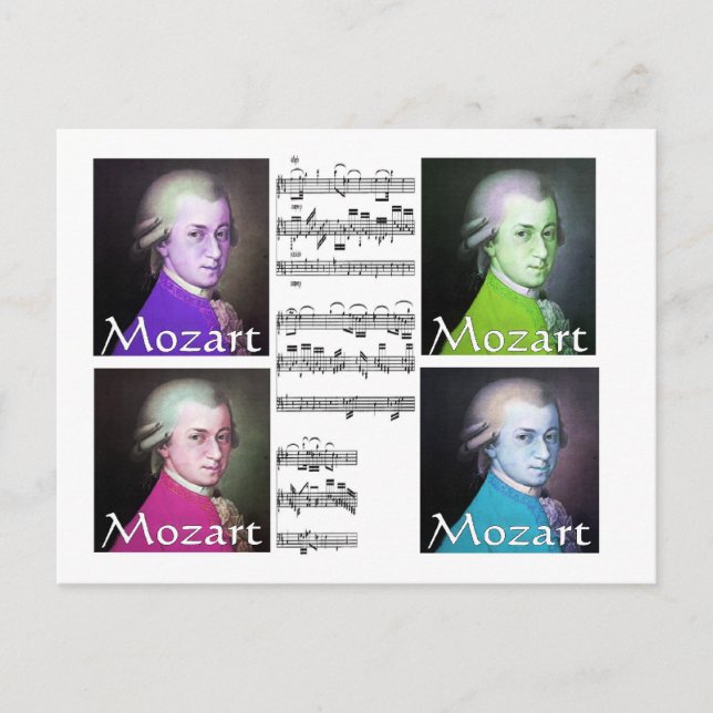 Carte Postale Cadeaux Mozart (Devant)