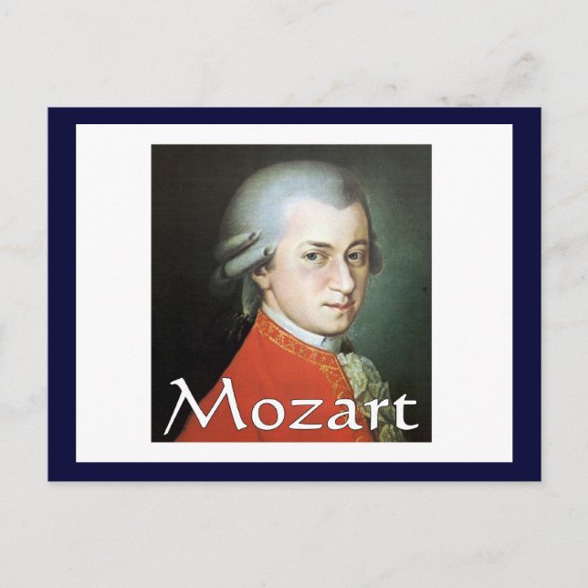Carte Postale Cadeaux Mozart pour les mélomanes (Devant)