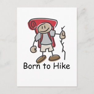 Carte Postale Cadeaux Nés pour la Randonnée.