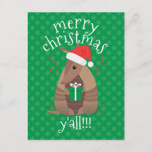 Carte Postale Cadeaux père Noël Armadillo Texas