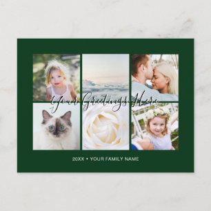 Carte Postale Cadeaux personnalisés verts 6 photos Universels