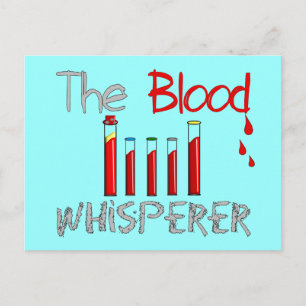 Carte Postale Cadeaux Phlebotomistes "The Blood Whisperer"