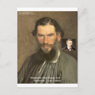 Carte Postale Cadeaux T-shirts etc. Citation de Tolstoï "Nietzsc