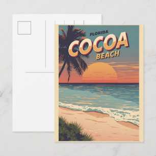 Carte Postale Cadeaux vintage Travel Cocoa Beach Floride westgat