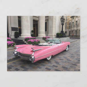 Carte Postale Cadillac rose
