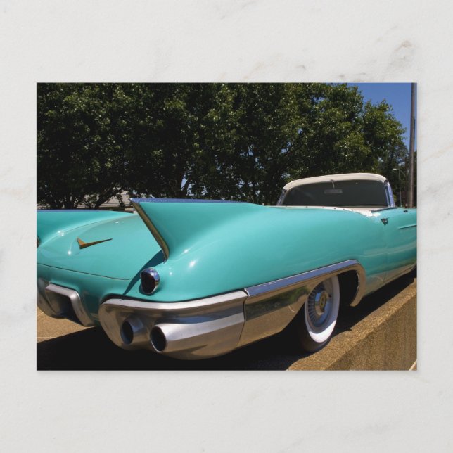 Carte Postale Cadillac Verte d'Elvis Presley convertible en (Devant)
