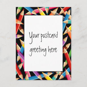 Carte Postale Cadre de crayons lumineux