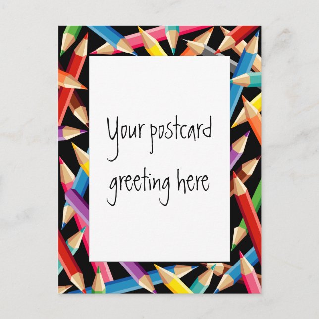 Carte Postale Cadre de crayons lumineux (Devant)