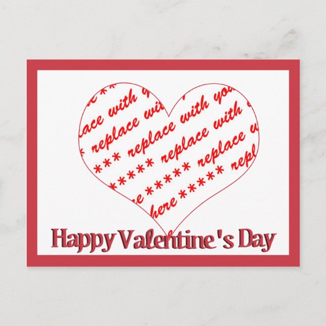 Carte Postale Cadre en forme de coeur (Devant)