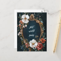 Cadre Floral Élégant Vintage SE METTRE BIENTÔT BIE
