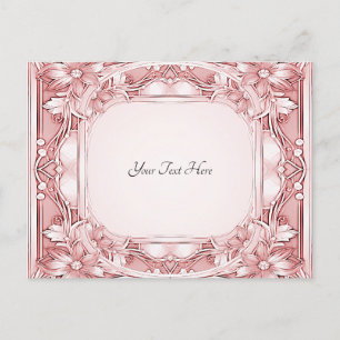 Carte postale Cadre Floral Rose