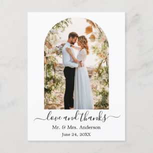 Carte Postale Cadre photo Arch moderne Mariage Amour et Merci