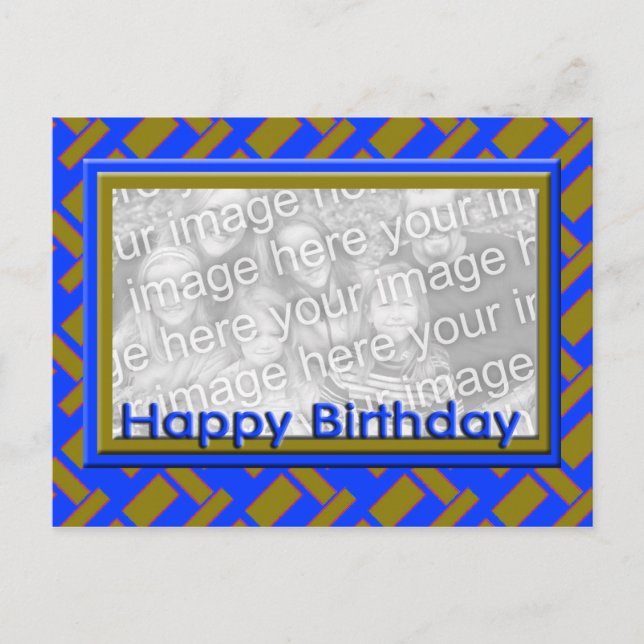 Carte Postale Cadre photo d'anniversaire heureux (Devant)