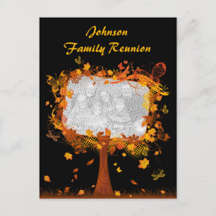 Carte Postale Cadre photo de l'arbre d'automne de la Réunion fam