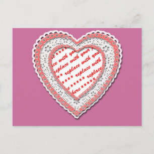 Carte Postale Cadre photo en forme de coeur déchiré