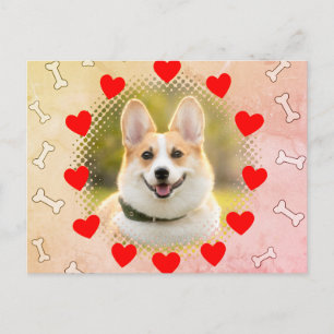 Carte Postale Cadres De Chien Coeurs Et Os Imprimer