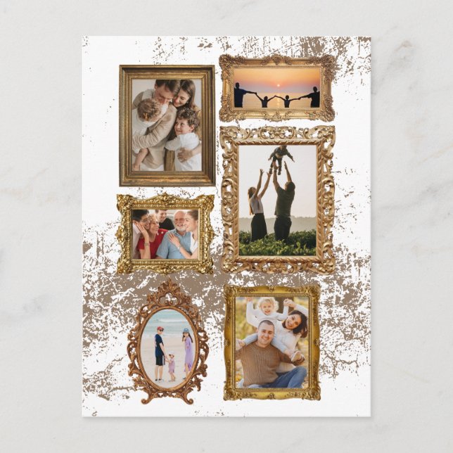 Carte Postale Cadres Vintages personnalisables - avec poème de f (Devant)