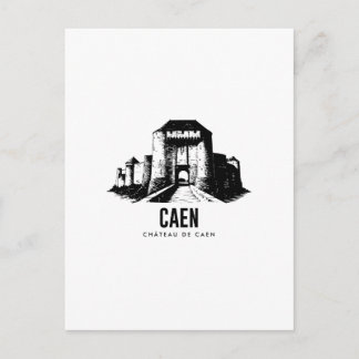 Carte Postale Caen Ville aux Cent Clochers Affiche Vintage Nor