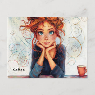 Carte postale café