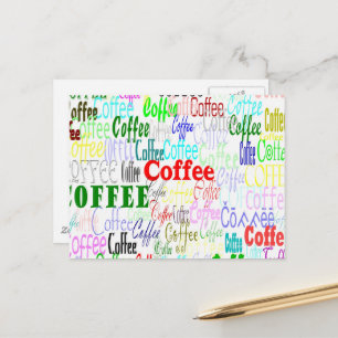 Carte postale café