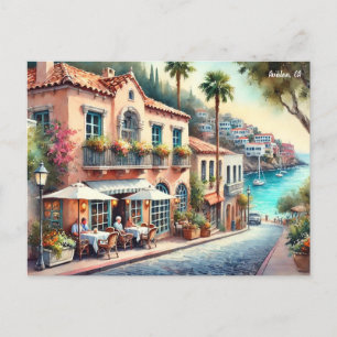 Carte Postale Café à Avalon Catalina Island Californie