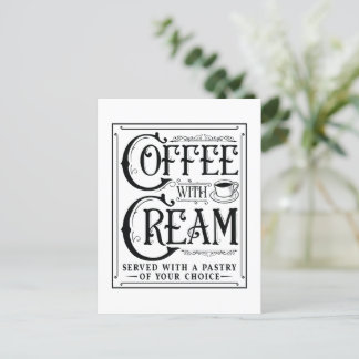 Carte Postale Café à la crème