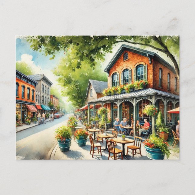 Carte Postale Café à Nashville Indiana (Devant)