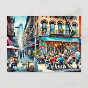 Carte Postale Café à New York Bronx